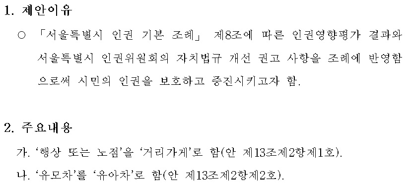 서울특별시 서울로 7017 이용 및 관리에 관한 조례 일부 개정 조례안.