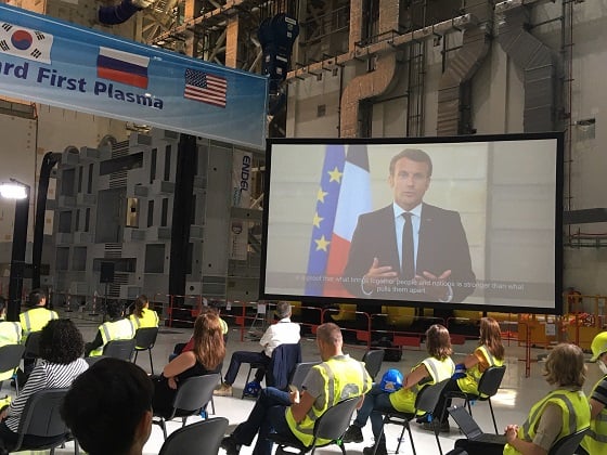 프랑스 마크롱 대통령 등 회원국 정상급 인사들이 영상·서면 인사를 통해 ITER 과학·기술자들을 격려했다/사진=ITER국제기구