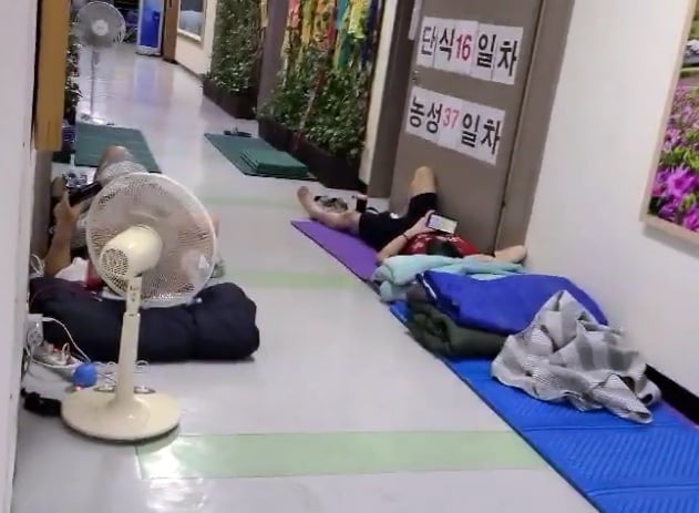 구청장실이 위치한 노원구청사 5층 복도. /사진=김지훈 기자