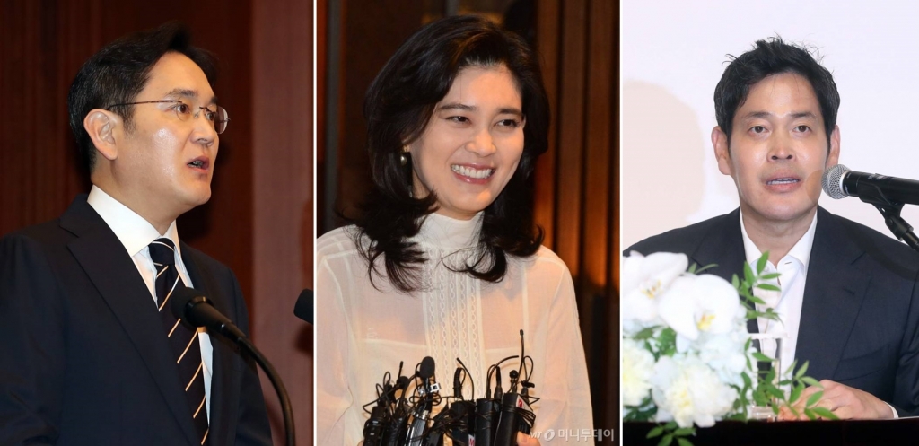 (왼쪽부터) 이재용 삼성전자 부회장, 이부진 호텔신라 사장, 정용진 신세계 부회장. /사진=머니투데이DB