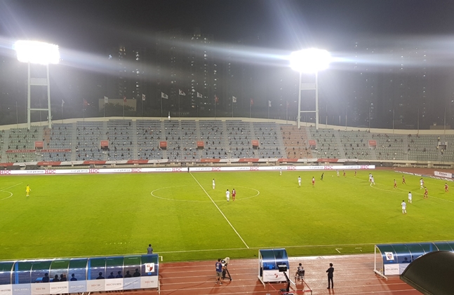 거리두기를 철저하게 지키는 좌석 배치를 한 모습. /사진=박수진 기자