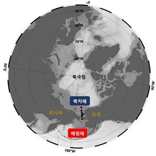 연구해역 지도 (축치해)/사진=극지연구소