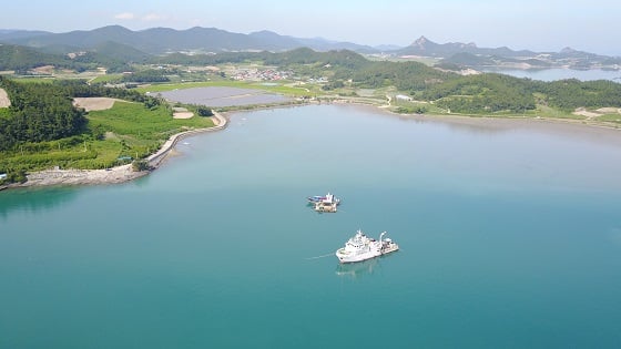 진도 명량대첩로 수중문화재 탐사 지역/사진=지질자원연