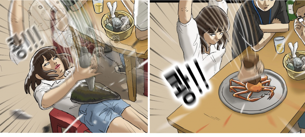 수정 전 '복학왕'의 한 장면(왼쪽)과 수정 후 '복학왕'의 한 장면(오른쪽)/사진 = 네이버 웹툰