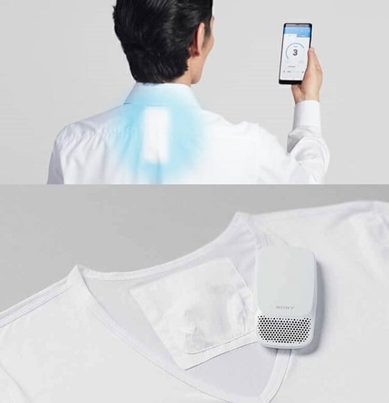 소니의 입는 에어컨 '레온포켓'/사진=소니