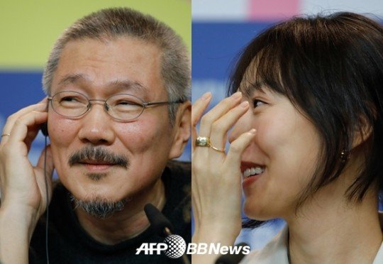 커플링을 착용한 홍상수 감독과 배우 김민희 /사진=APF=뉴스1