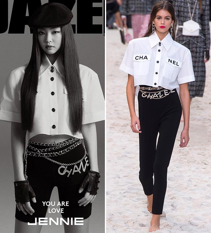 그룹 블랙핑크 제니, 모델 카이아 거버/사진제공=데이즈드, 샤넬