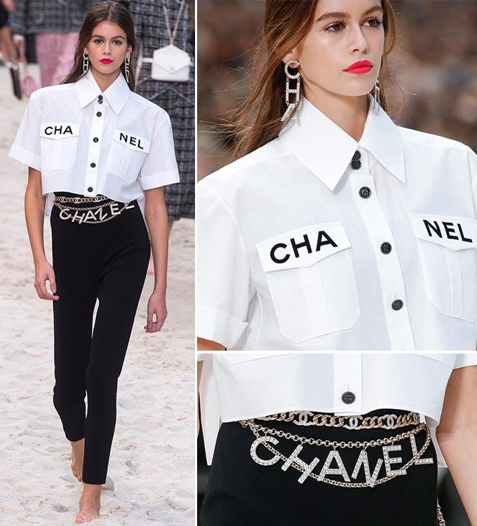 샤넬 2019 S/S 컬렉션 쇼에 오른 모델 카이아 거버/사진=샤넬