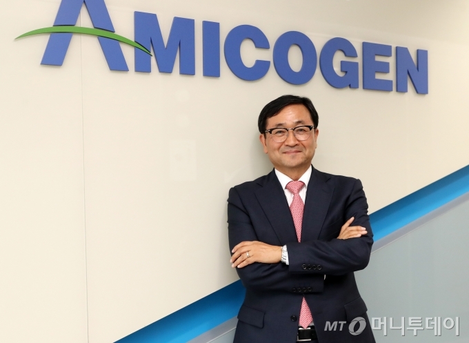 신용철 아미코젠 대표 인터뷰 / 사진=김휘선 기자 hwijpg@