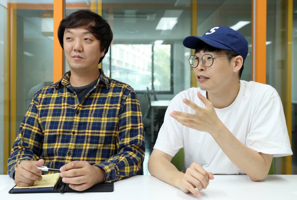 박해윤(왼쪽), 윤광열 넥스트도어 대표 인터뷰 / 사진=이기범 기자 leekb@