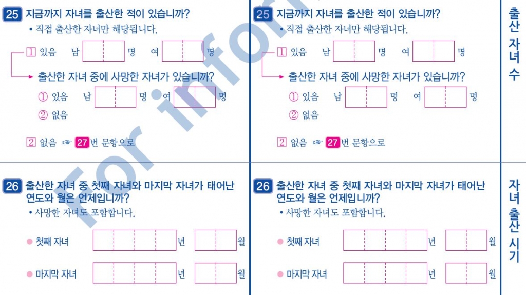 2020 인구주택총조사 질문 중 일부./사진제공=통계청