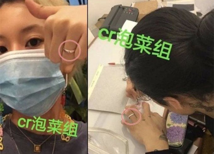 트와이스 채영(왼쪽)과 타투이스트 침화사./사진=온라인 커뮤니티