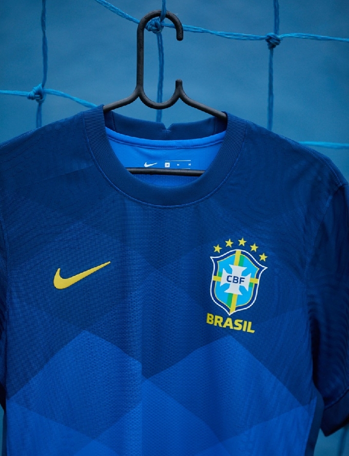 브라질 대표팀 유니폼의 세부 모습. /사진=브라질 축구협회
