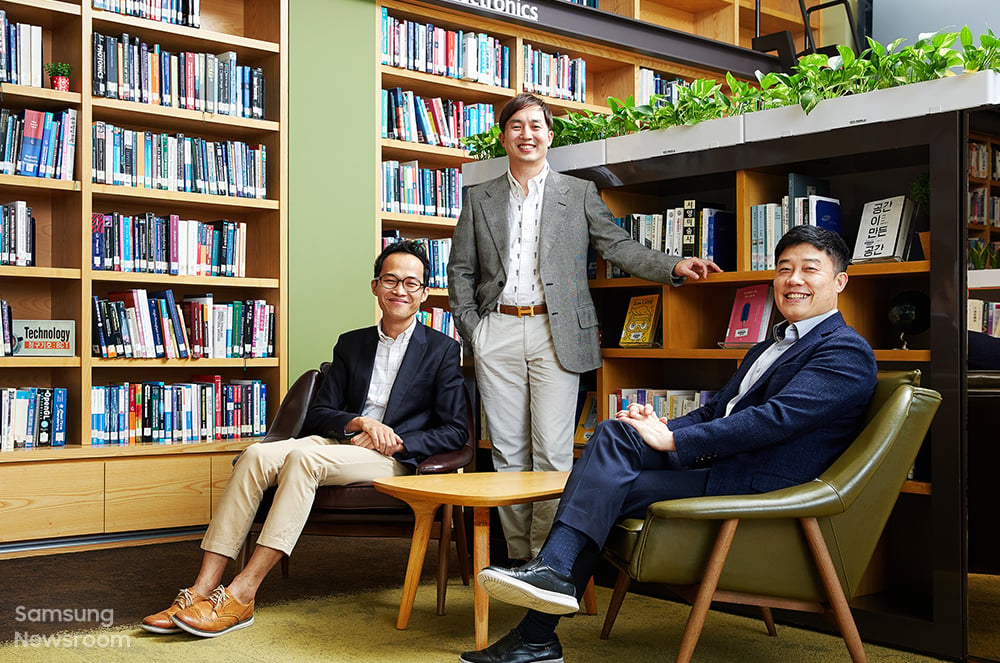 삼성전자 종합기술원 안중권 전문 연구원, 원강희 전문 연구원, 이홍석 마스터(왼쪽부터) /사진제공=삼성전자