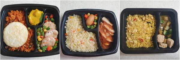 (왼쪽부터)밀스원, 아임웰, 맛있닭 다이어트 도시락 /사진=이영민 기자