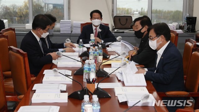 20일 서울 여의도 국회 기획재정위원회 소회의실에서 류성걸 경제소위원장이 경제재정소위원회 회의를 주재하고 있다. / 사진제공=뉴시스