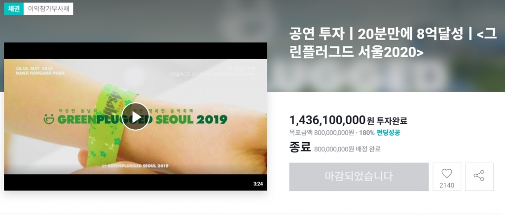 와디즈 펀딩 게시판 캡처