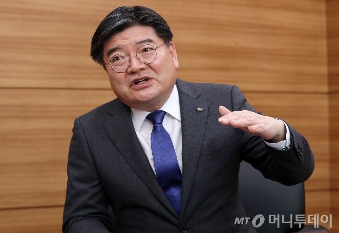 김용진 국민연금공단 이사장 / 사진=김휘선 기자 hwijpg@