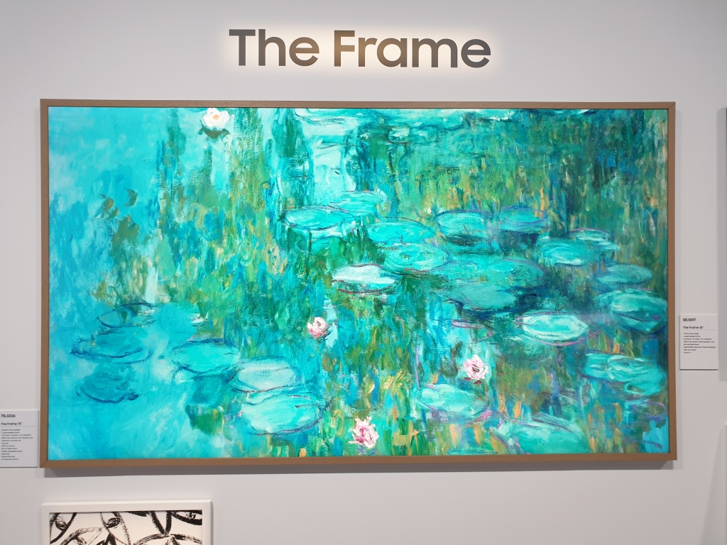 삼성전자가 제품 체험 전시장인 뉴욕 '삼성 837' 마케팅센터에서 선보인 액자형 TV '더 프레임'의 최신 모델 75인치 LS03A/ 사진=이상배 머니투데이 뉴욕특파원