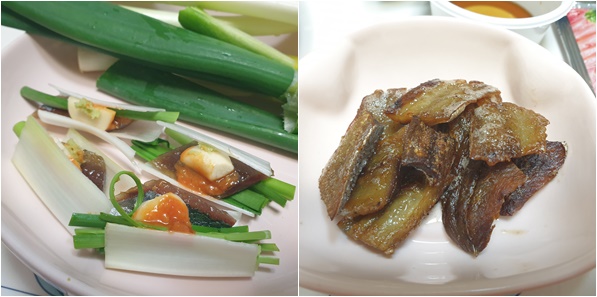 과메기 대파쌈(왼쪽), 과메기 버터구이 /사진=이영민 기자