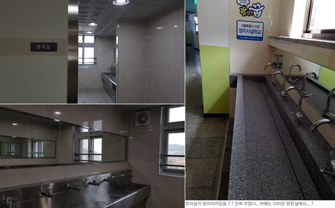 /사진=서울 서초구 A중학교 공식블로그(왼쪽), 온라인 커뮤니티