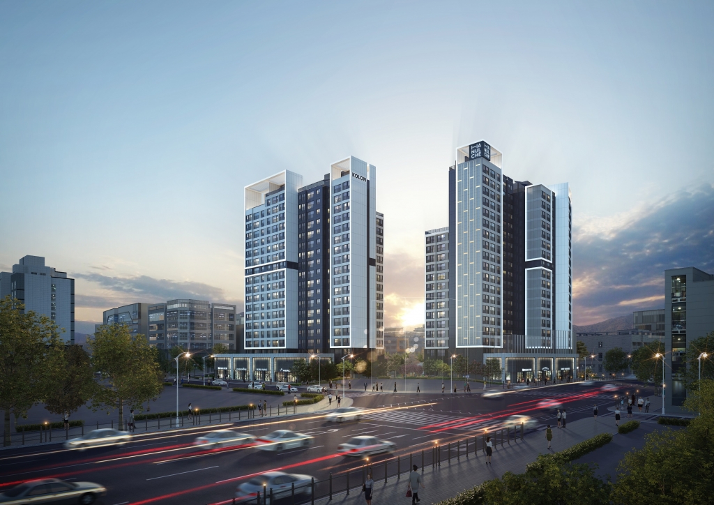 자양 하늘채 베르 단지 투시도. /사진제공=코오롱글로벌