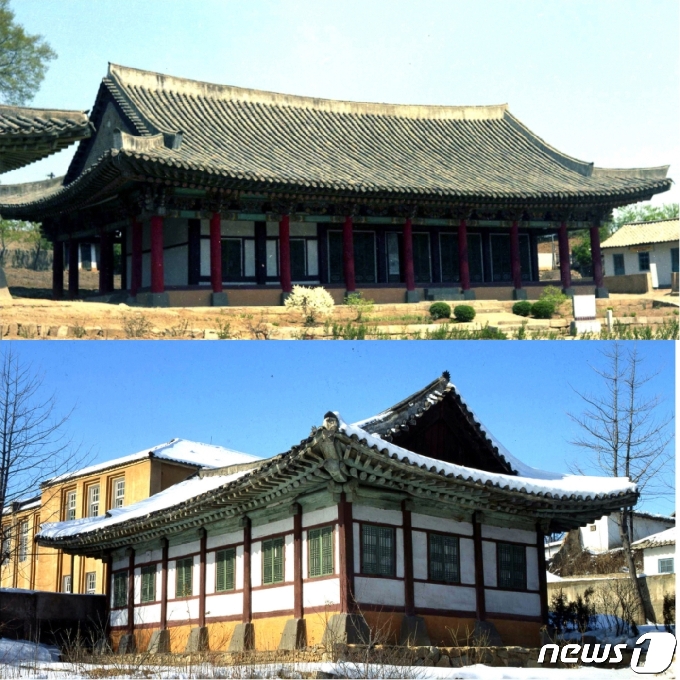 1416년에 지은 함경도 관찰사의 정무 건물이었던 선화당(위)과 부속건물 징청각(아래) 전경. (미디어한국학 제공) 2021.02.27.© 뉴스1
