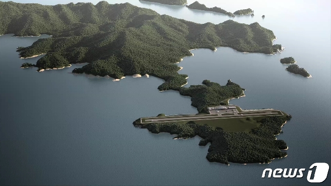 활주로 1.2㎞,의 흑산 소규모공항 조감도/뉴스1 © News1