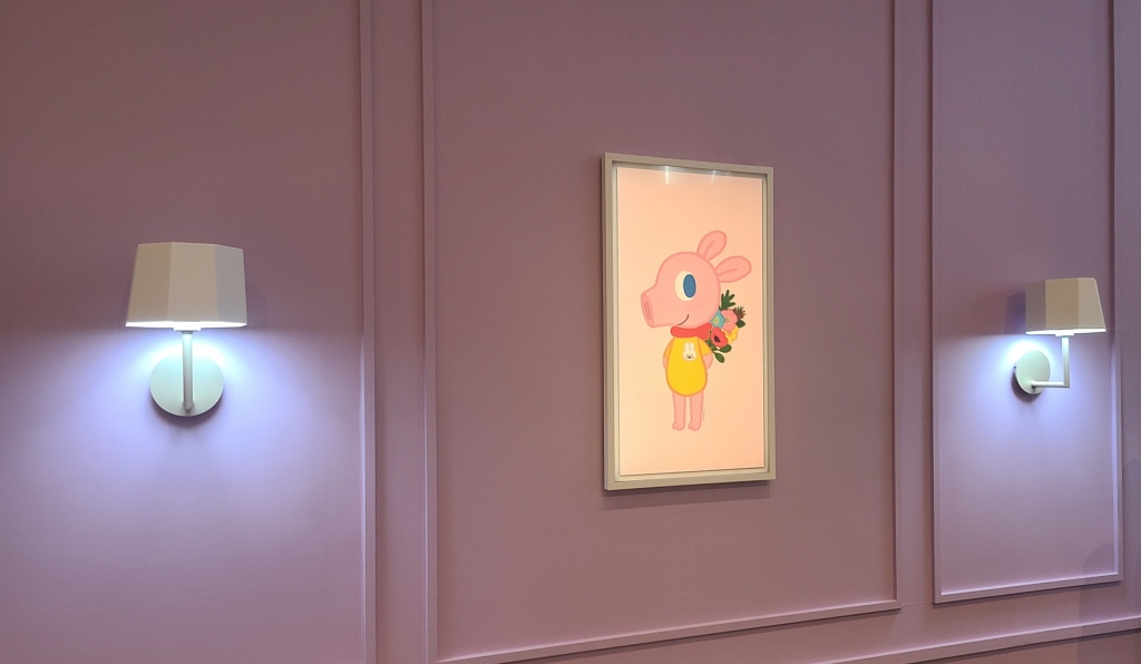 3일 오전 삼성 딜라이트에 전시된 32인치형 더 프레임 신제품./사진=오문영 기자