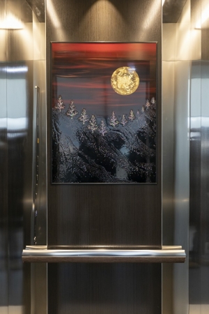 독일 티센크루프그룹 본사에 설치된 트윈 엘리베이터가 오르내리는 모습/사진제공=TKE