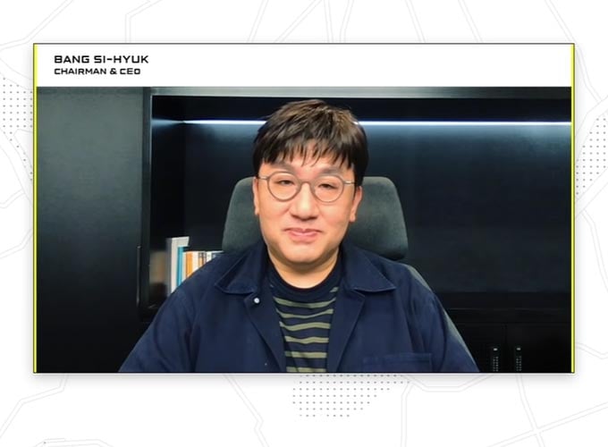 빅히트 엔터테인먼트 의장 방시혁/사진=빅히트 레이블즈 유튜브 영상 캡처