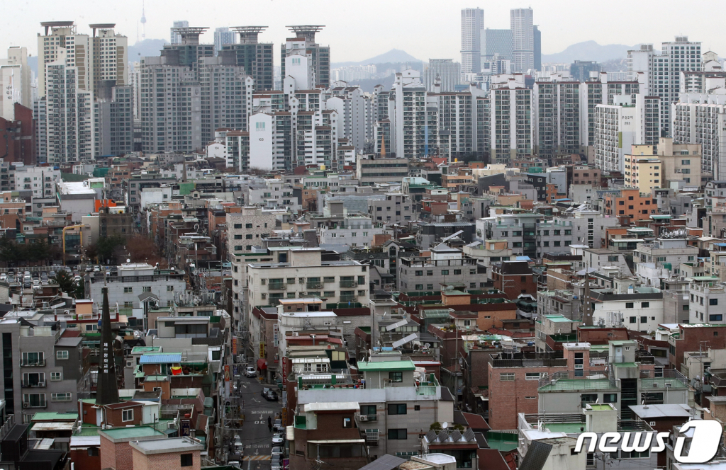 서울 시내 한 다세대 주택 밀집 지역. /사진제공=뉴스1