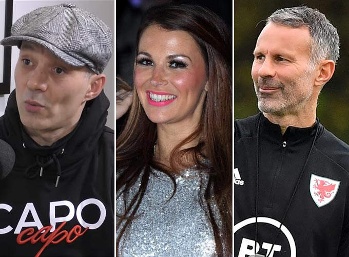 로드리 긱스(왼쪽), 로드리 긱스의 전 아내이자 로드리의 형 라이언 긱스와 불륜을 저지른 나타샤 레버(가운데), 로드리 긱스의 형 웨일즈 축구 대표팀 감독 라이언 긱스(오른쪽)/사진=유튜브 채널 'Anything Goes With James English' 영상 캡처, Reauters/뉴스1