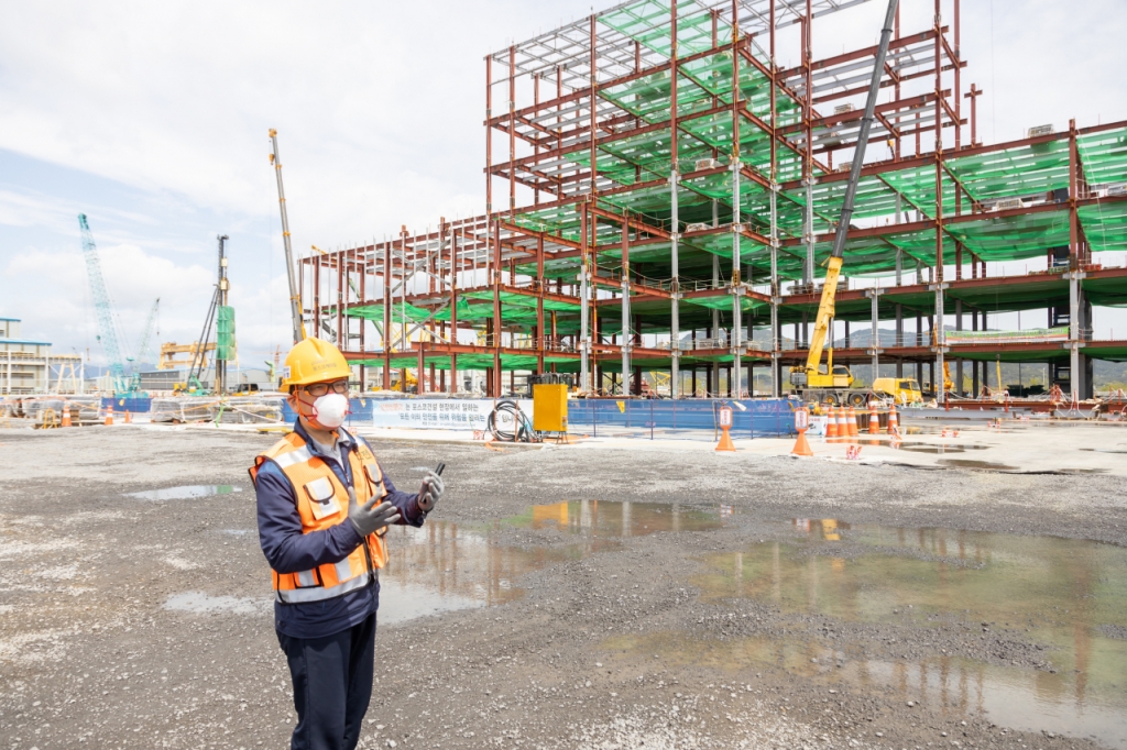 포스코케미칼 양극재 광양공장 3단계 증설 현장/사진제공=포스코케미칼