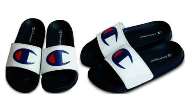 모방 상표를 쓰던 A사가 중국 하청업체를 통해 제작해 국내에 판매하던 짝퉁 챔피온 슬리퍼./사진=특허법원 판결문