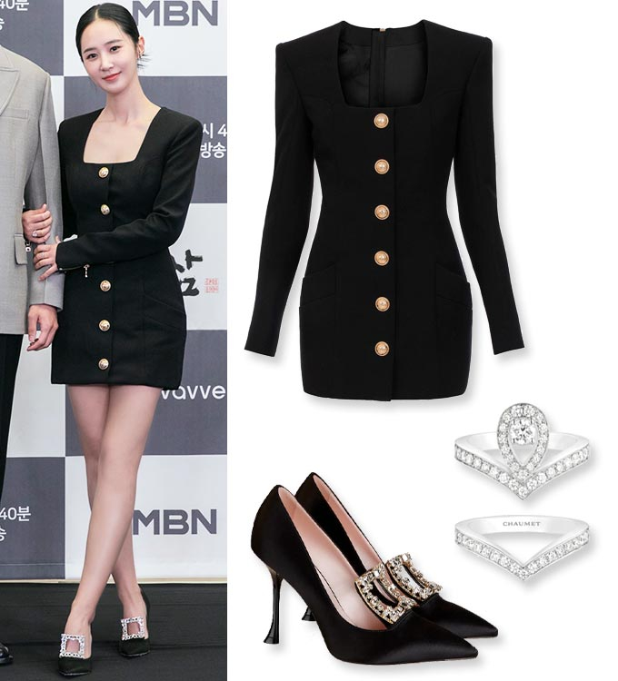 그룹 소녀시대 출신 배우 권유리/사진=MBN 제공, 발망(Balmain), 쇼메(Chaumet), 로저 비비에(Roger Viver)