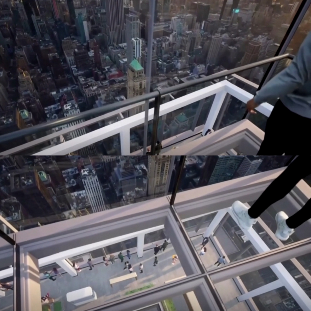 미국 뉴욕 맨해튼에 설치된 투명 엘리베이터. /사진=로이터/뉴시스