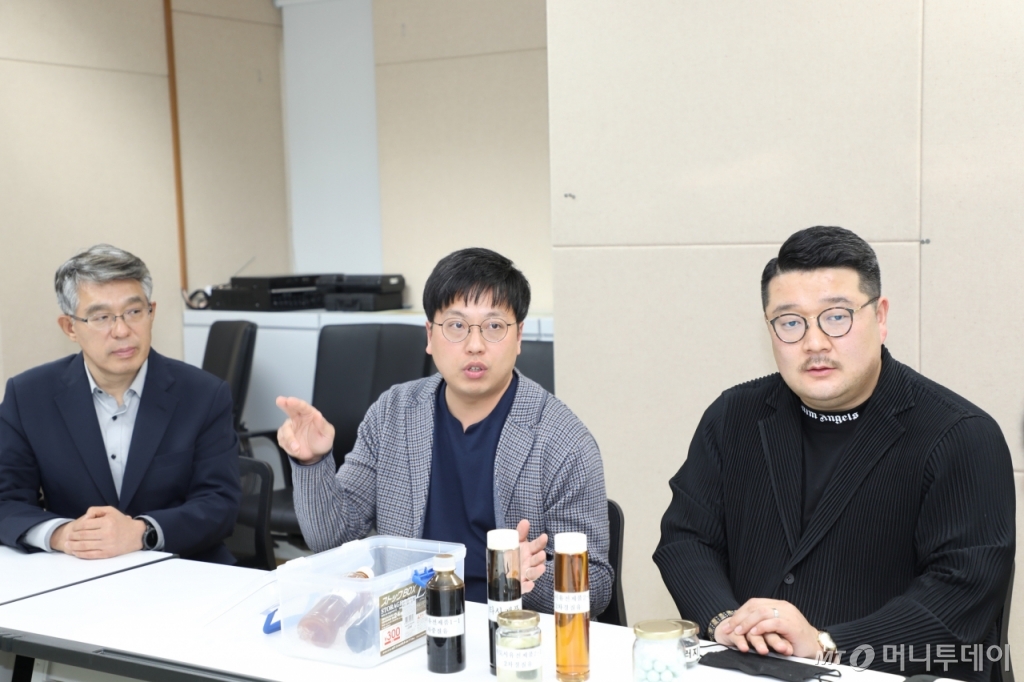 (왼쪽부터) 도시유전 박경민 고문, 함동현 사업총괄본부장, 정영훈 대표/사진=머니투데이