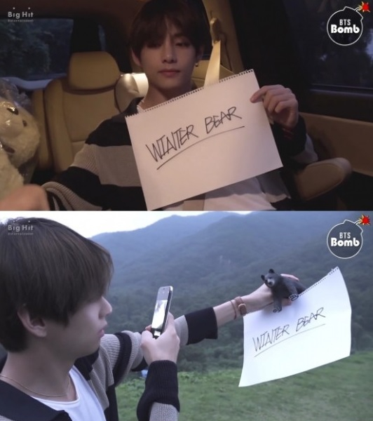 '한여름 밤의 선물' 방탄소년단 뷔 자작곡 '윈터 베어' 뮤직비디오 장면. /사진=방탄TV 유튜브