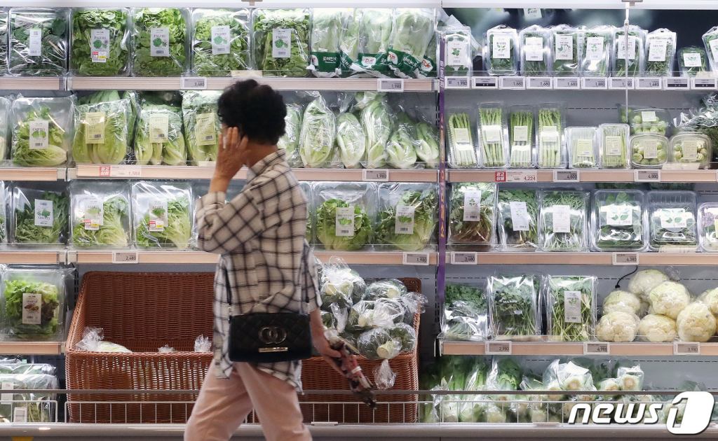 (서울=뉴스1) 임세영 기자 = 사진은 3일 서울 영등포구의 한 대형마트에서 한 시민이 물건을 살펴보고 있다. 2021.6.3/뉴스1  