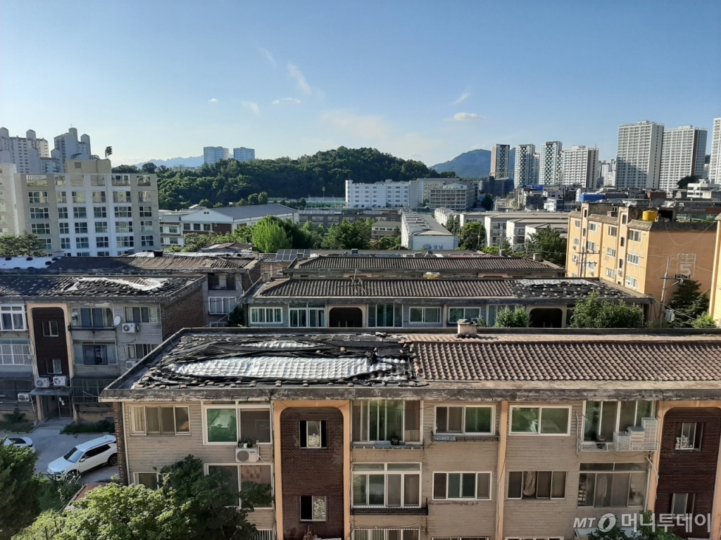 공공재건축 후보지인 중랑구 망우1구역 원광아파트 전경. /사진=이소은 기자