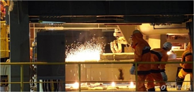 포스코 광양제철소 철분말 제조 현장. /사진제공=포스코