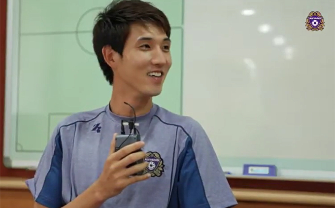 전 축구선수 박민. FC안양 소속 시절 인터뷰 영상 /사진=유튜브 채널 FC안양 영상 캡처