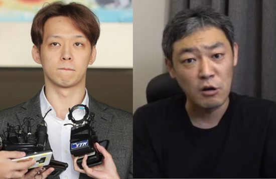 가수 겸 배우 박유천, 유튜버 김용호(오른쪽)/사진=유튜브 채널 '김용호 연예부장' 캡처