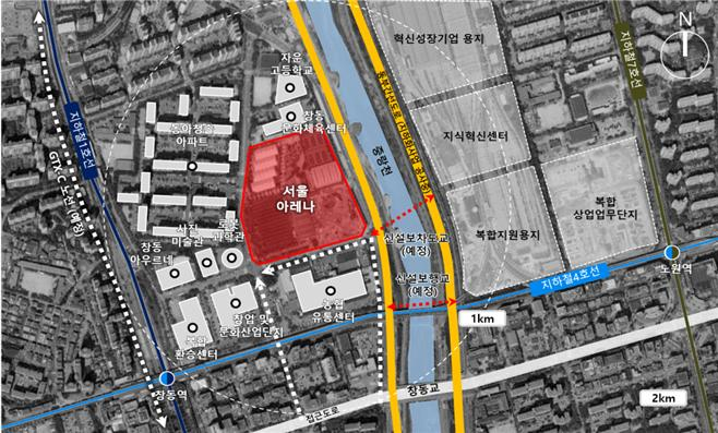 서울아레나 사업  위치도. /사진제공=서울시