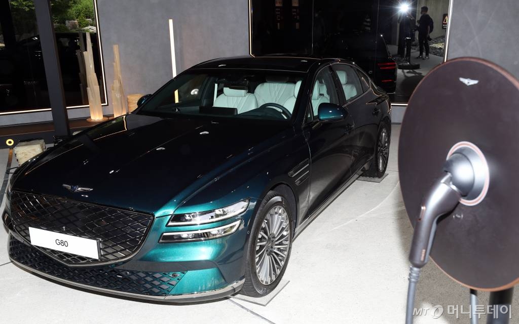 제네시스의 첫 전기차 G80 전동화 모델. 2021.06.10 /사진=이기범 기자 leekb@