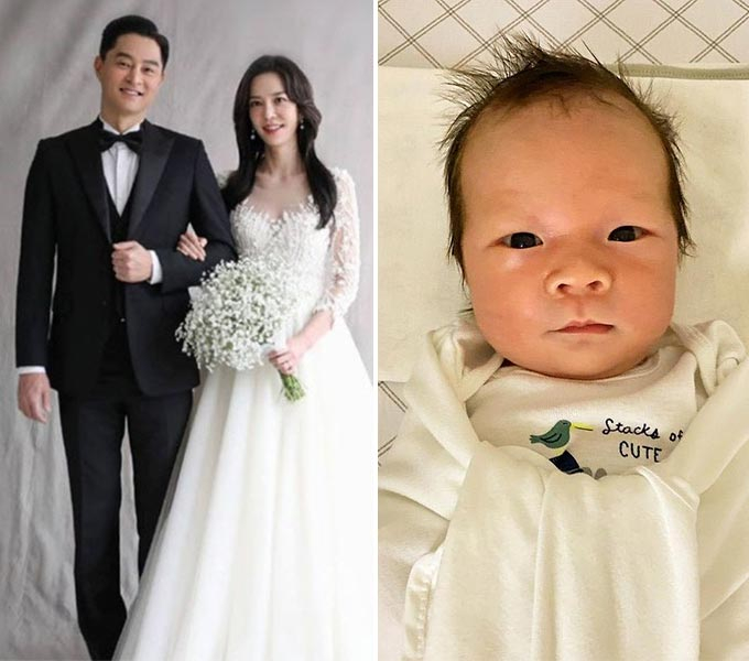 그룹 지누션 지누 변호사 임사라 부부, 지누 임사라 부부의 아들(오른쪽)/사진=임사라, 지누 인스타그램