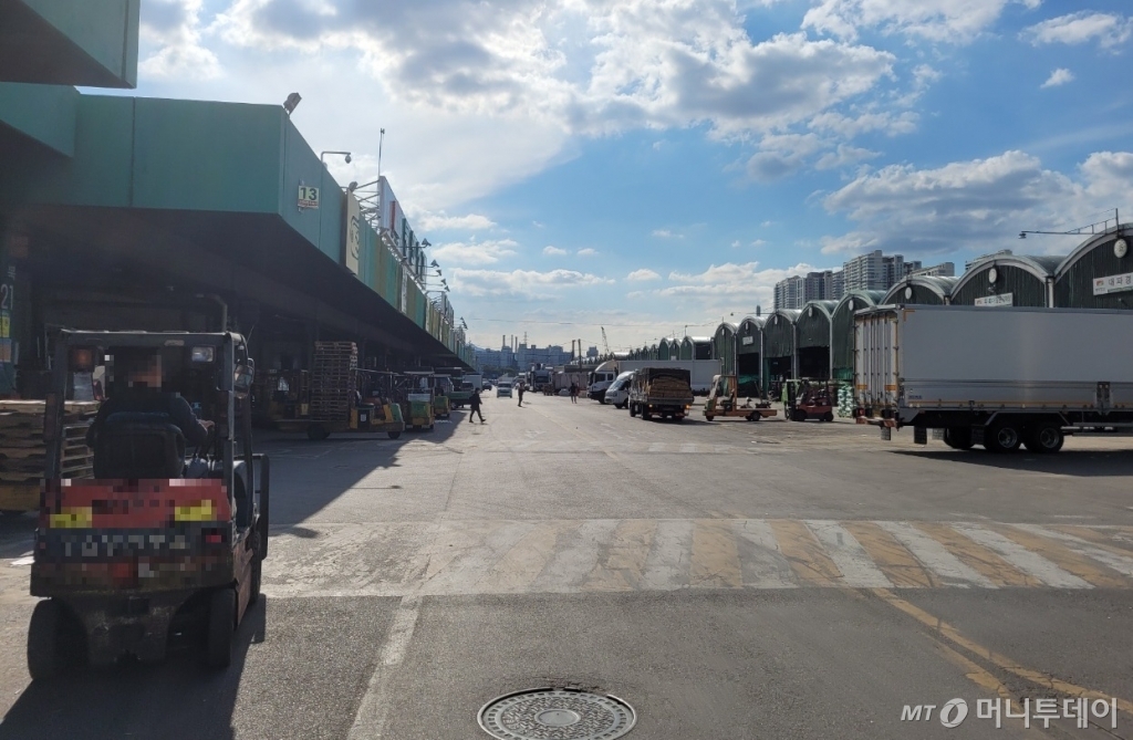 24일 오후 서울 송파구 가락시장 도매장터가 한산한 모습을 보이고 있다. / 사진 = 오진영 기자