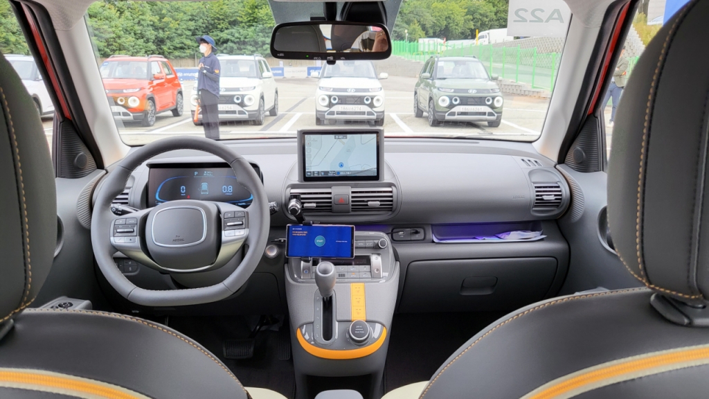 현대차 캐스퍼 1.0 터보 인스퍼레이션 트림 내부/사진=이강준 기자