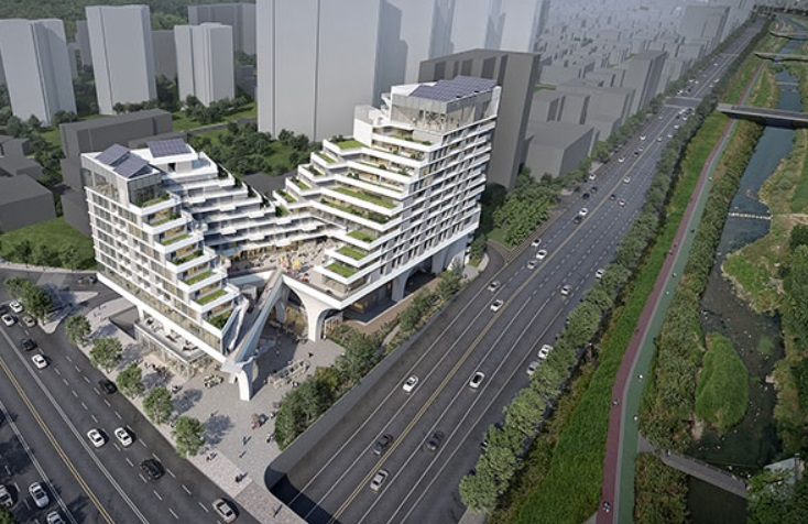 증산동 빗물펌프장 부지를 활용한 임대주택 건물 조감도. /사진제공=서울시